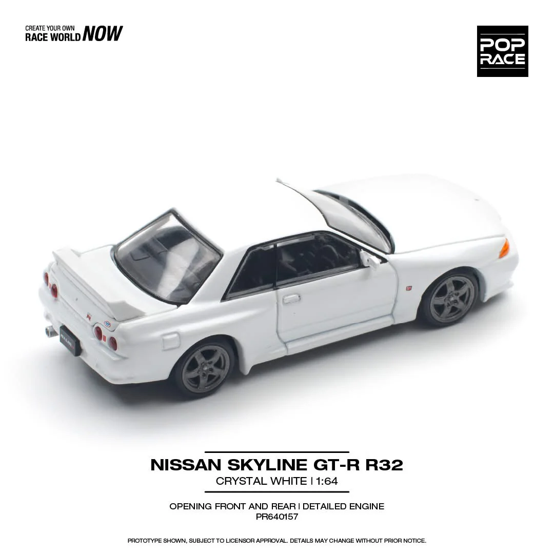 POP RACE Nissan Skyline GT-R R32 Crystal White - Image 3