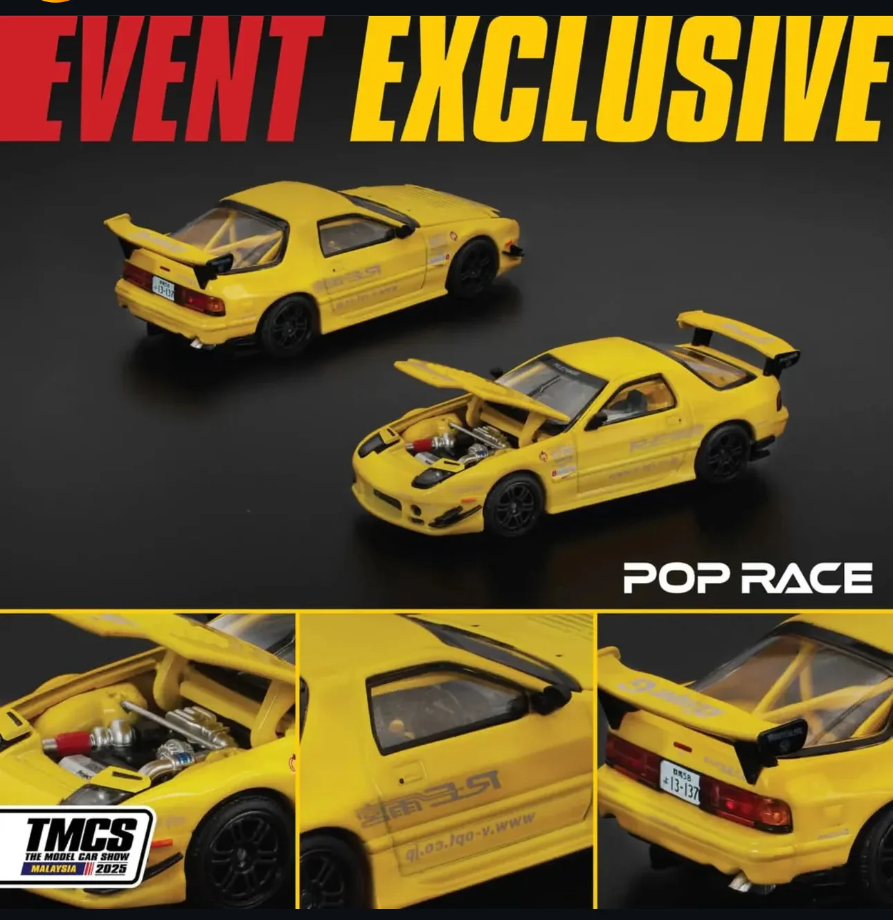 POP RACE Pandem civic EG Black Chrome & Mazda RX-7 RE Amemiya FC3S - Image 3
