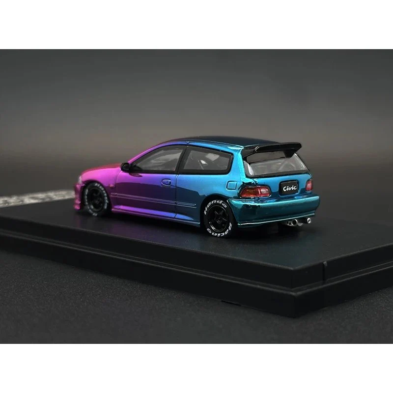 Street Weapon 1:64 EG6 Civic Electroplated Chameleon Pink Purple Blue - Image 3