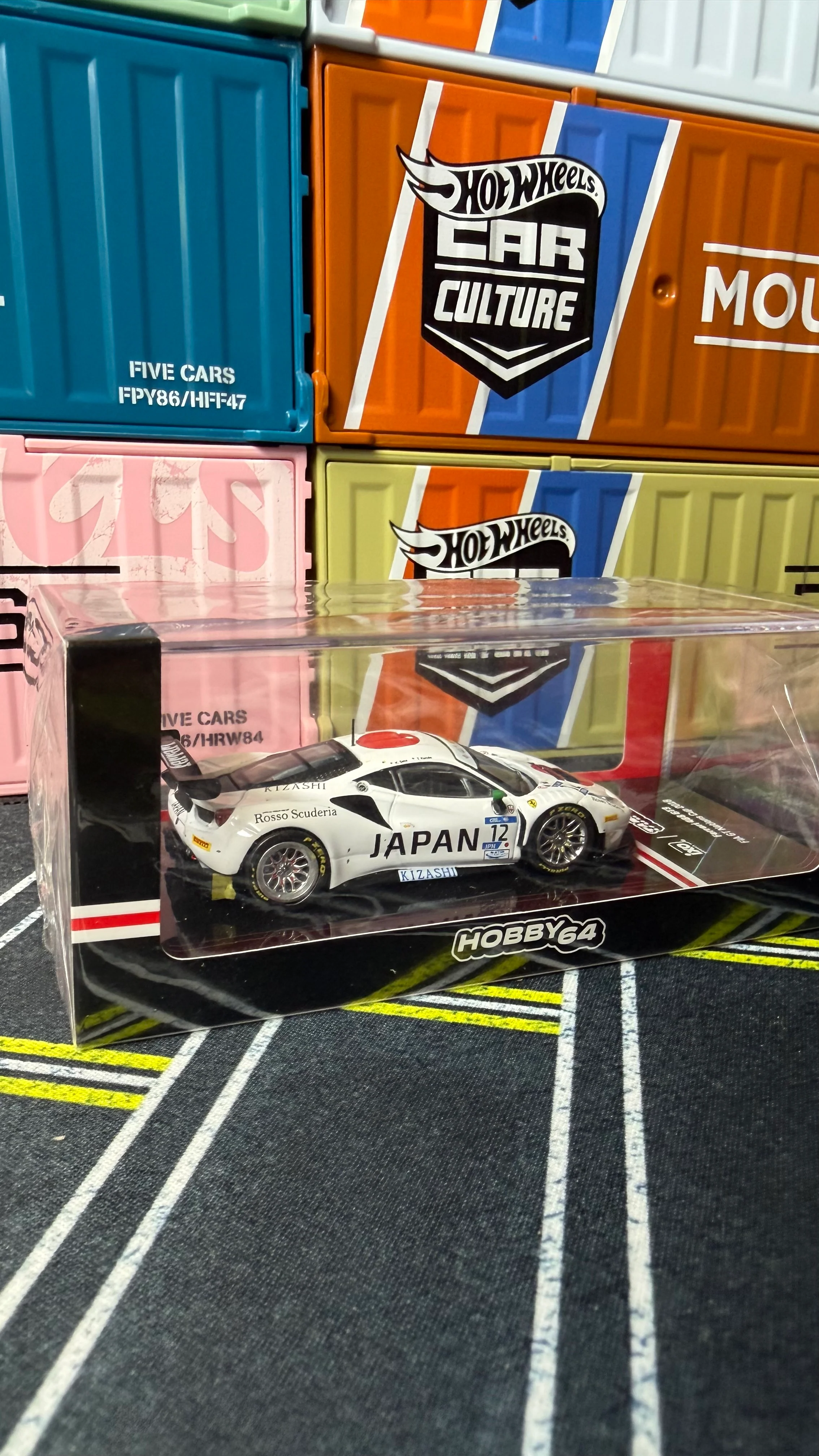 Tarmac Works X Hobby64 1/64  Ferrari 488 GT3 FIA GT Nations Cup 2018 T. Kondo  K. Seto – Japan Exclusive - Image 3
