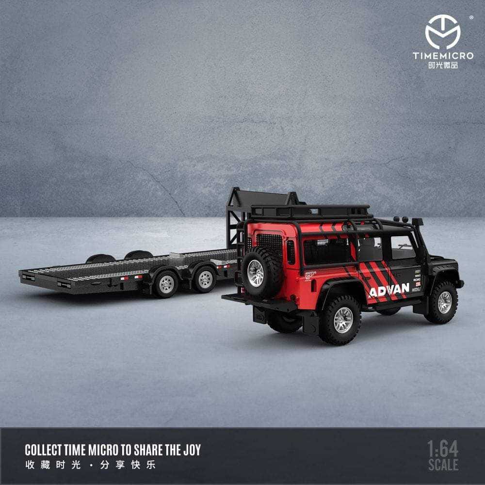 TIME MICRO 1:64 Land Rover Defender + Trailer - Advan or HKS - Image 4