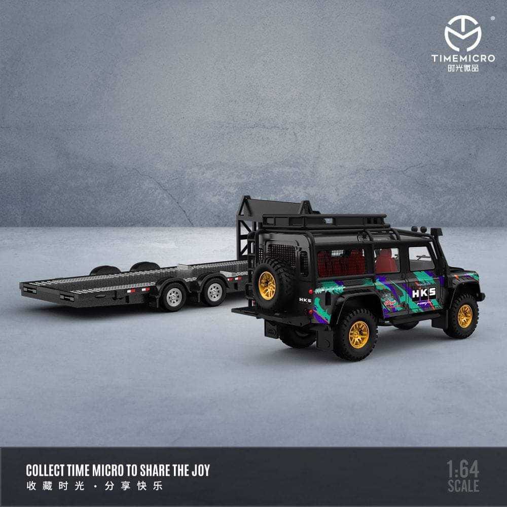TIME MICRO 1:64 Land Rover Defender + Trailer - Advan or HKS - Image 5