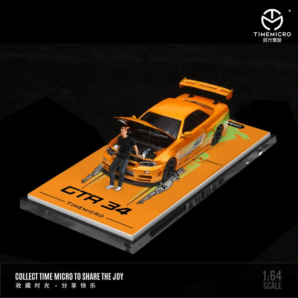 TIME MICRO 1:64 Nissan Skyline R34 GT-R Nismo Z-Tune FNF Red or FNF Orange - Image 5