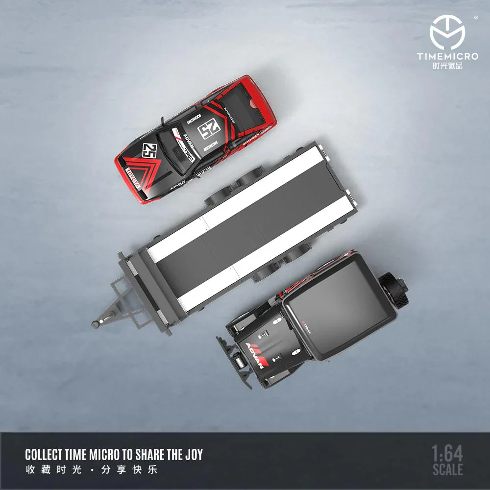TIME MICRO 1:64 Toyota FJ40 & AE86 with Trailer Set Advan - Image 4